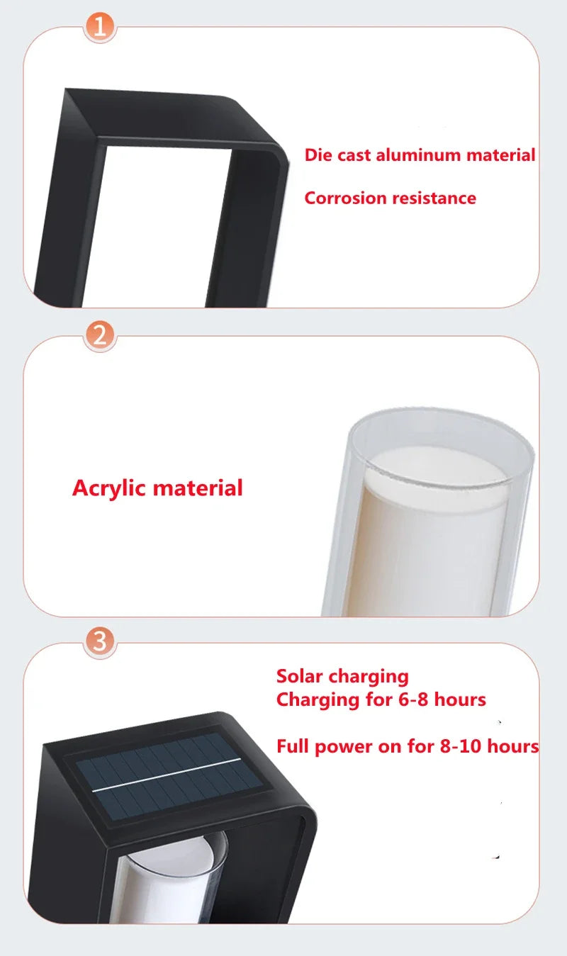 🌿 Lampe de jardin LED IISINUO – Lampe de pelouse paysagère en acier inoxydable IP65 (85-265V)