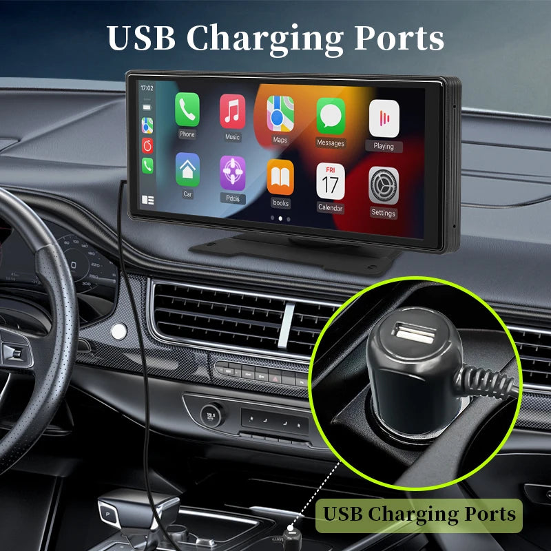 10.26" Car Mirror Radio Multimedia Player – Wireless CarPlay & Android Auto met Bluetooth