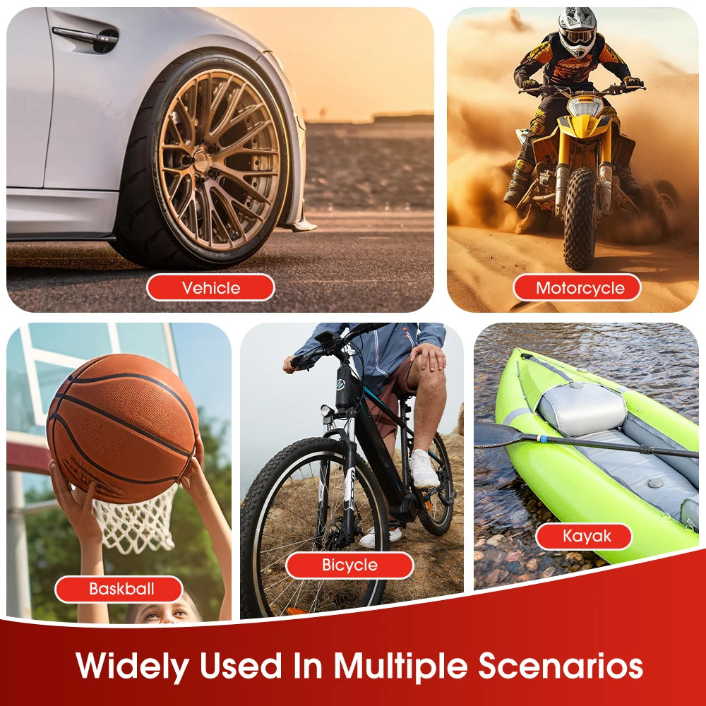 Mini pompe à air électrique pour voiture et vélo – Pompe à pression de pneus portable