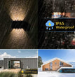 🔆 ZHIYU Solar Wandlamp Up & Down – Waterdichte LED Wall Washer