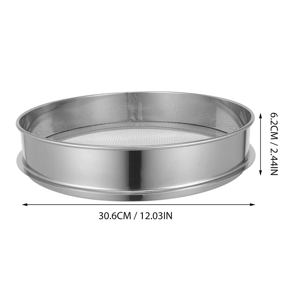 Ronde Tuinzeef van RVS – Compost Sifter & Bodem Zeef voor Grond Screening