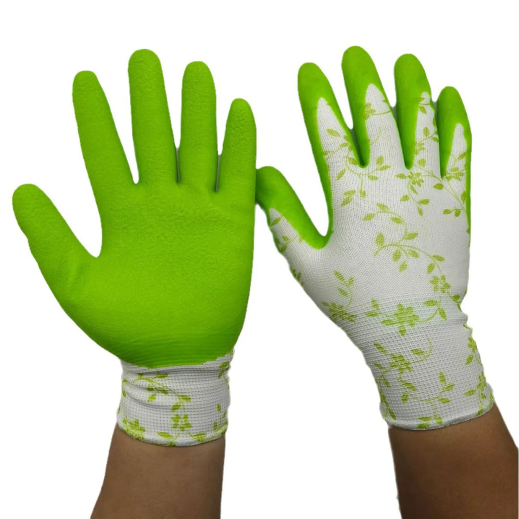 Gartenhandschuhe für Damen – Atmungsaktive Arbeitshandschuhe aus Schaumlatex (Einheitsgröße)
