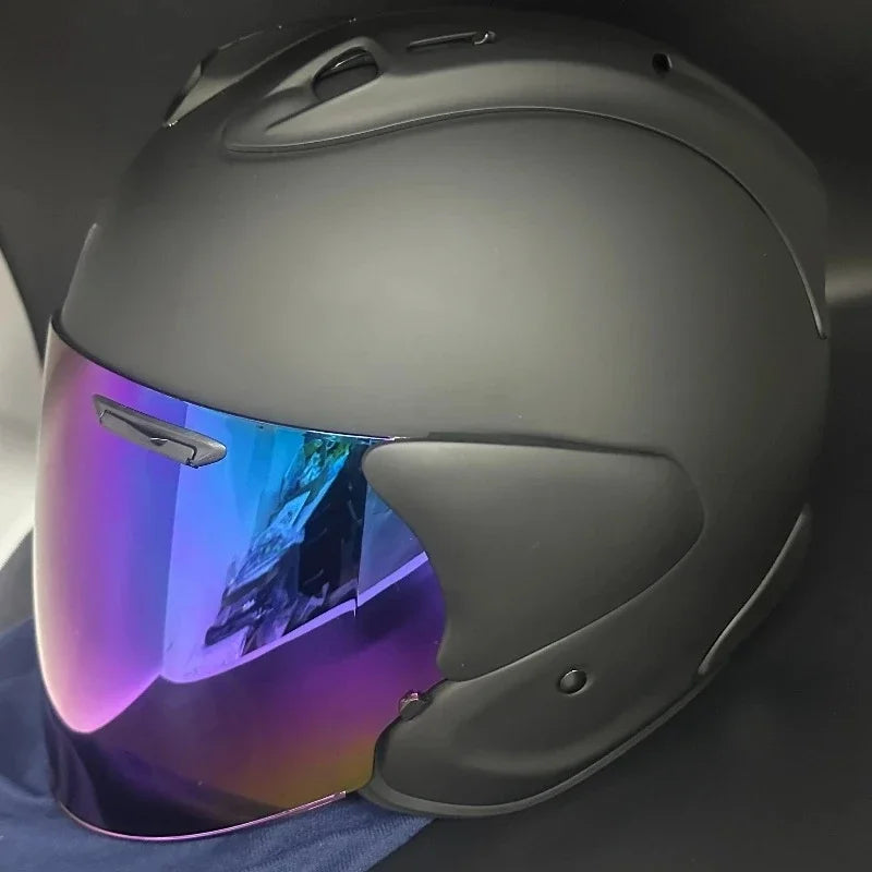 🏍️ Casque Moto Jet 3/4 – Casque Rétro Cruiser & Harley Homologué DOT/ECE