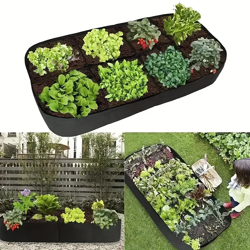 Potager surélevé extra large à 8 compartiments – Potager rectangulaire durable