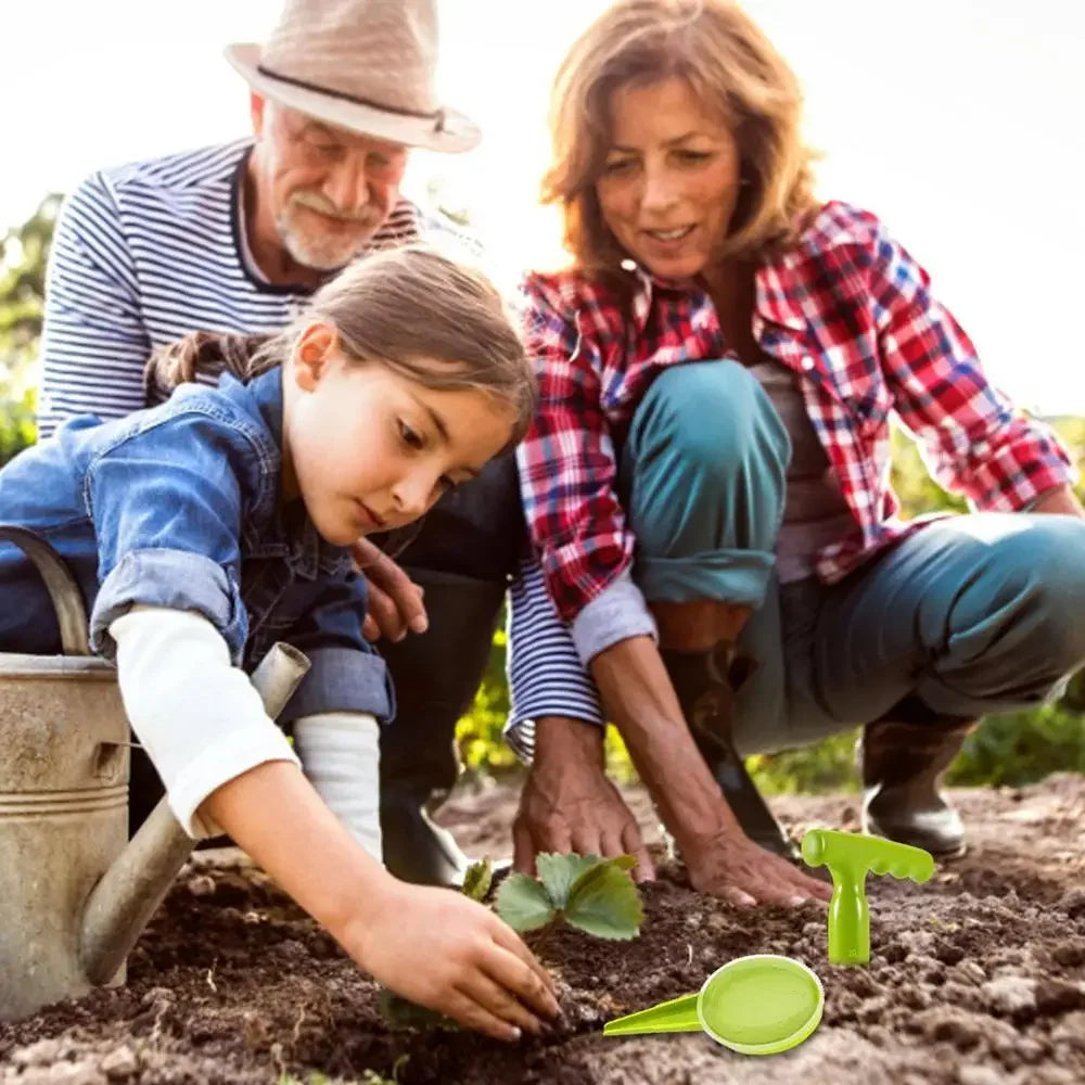 Ensemble de semoir de jardin – Aide au semis manuel avec distributeur de graines réglable