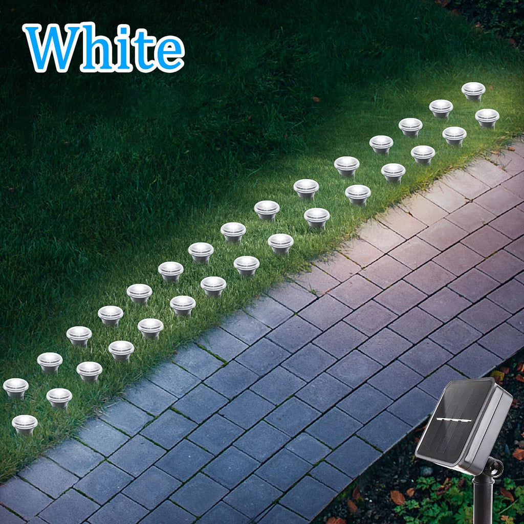 🌟 Lampe de chemin solaire à LED – 15/30 LED avec 8 modes d'éclairage (étanche)