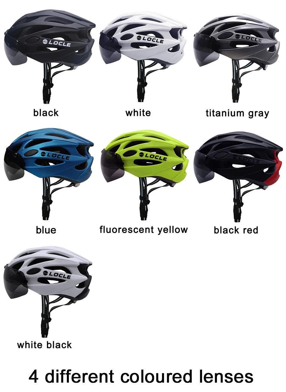 🚴 Casque de vélo LOCLE avec lunettes magnétiques – Casque VTT et vélo de route ultraléger avec visière pare-soleil