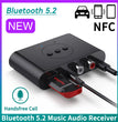 Bluetooth 5.2 Audio Receiver met NFC – Draadloze AUX & RCA Adapter voor Auto, Speakers en Versterkers