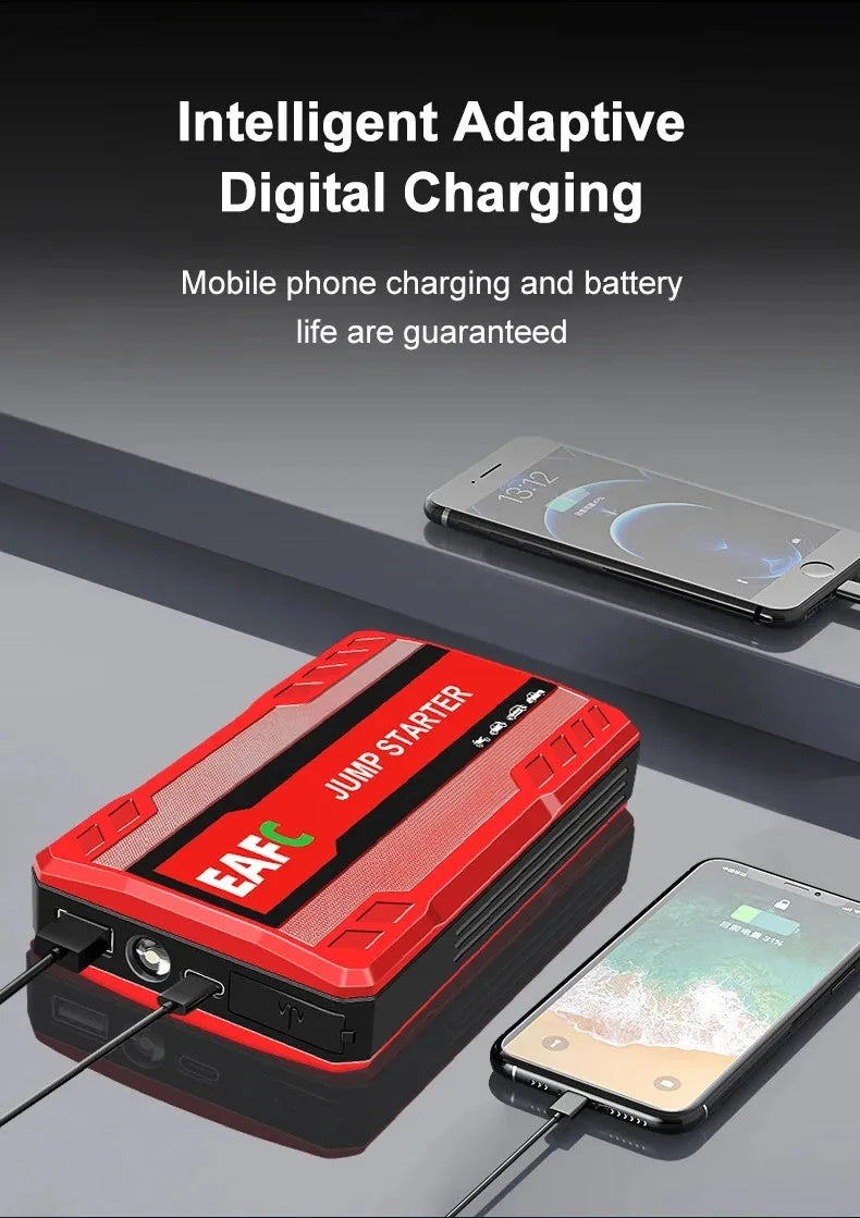 EAFC 2000A Starthilfegerät für Autos – 12V Batterieverstärker & Powerbank (600A / 2000A)