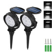 🌈 Heinast 9 LED Solar-Strahler RGB – IP65 Wasserdichte Gartenstrahler (dimmbar)