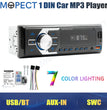 Autoradio MOPECT DAB+ 1-DIN Bluetooth – Lecteur MP3 avec 2 ports USB, carte TF, entrée auxiliaire et télécommande