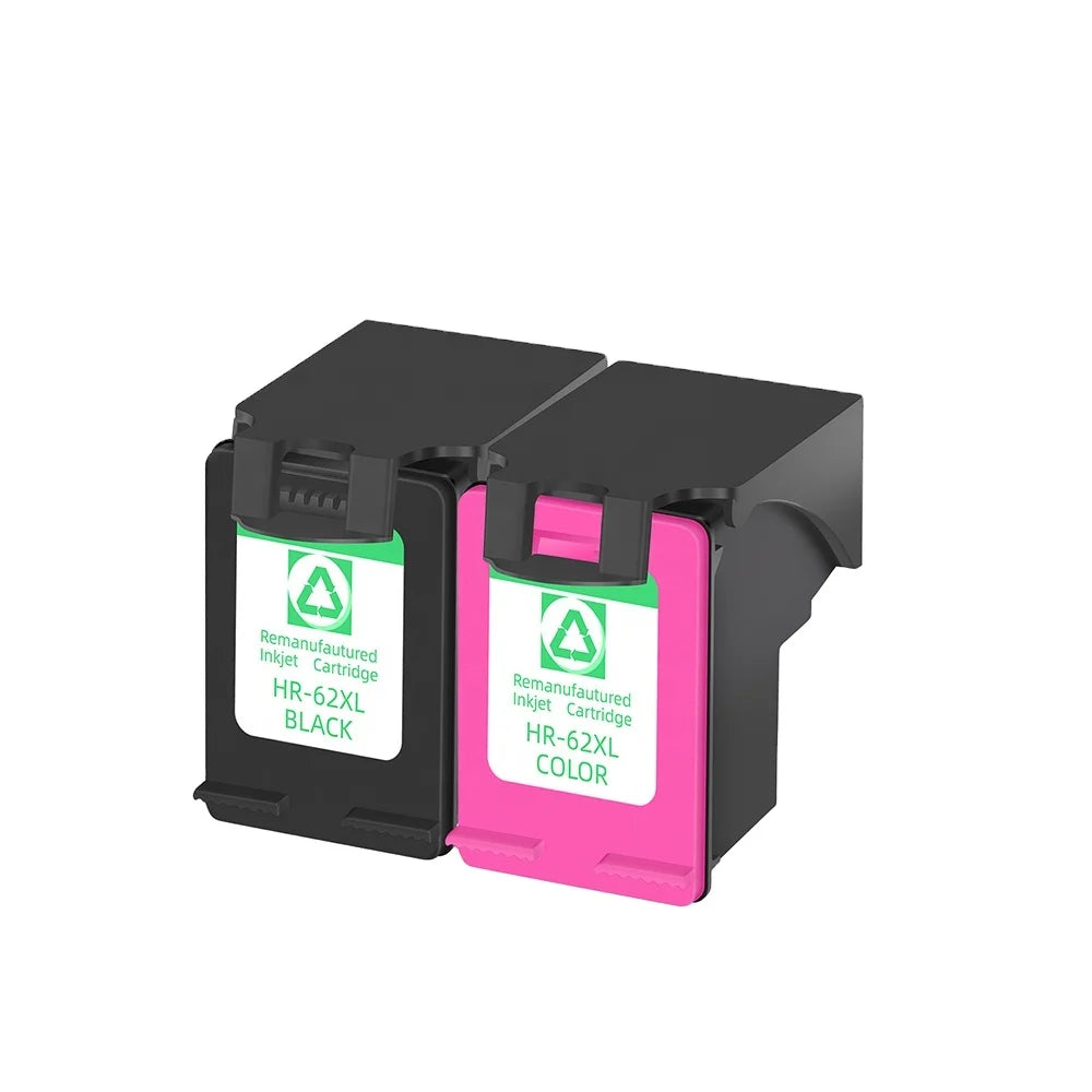 Cartouche d'encre remanufacturée Tatrix 62/62XL Premium (couleur) pour HP ENVY et OfficeJet
