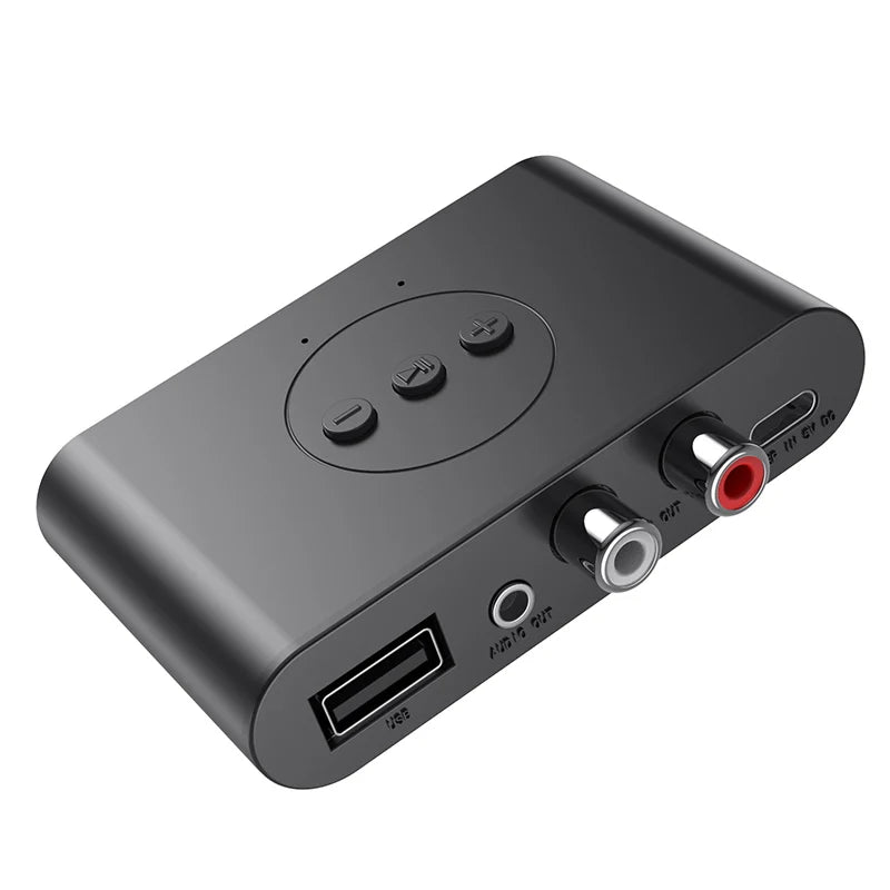 Bluetooth 5.2 Audio Receiver met NFC – Draadloze AUX & RCA Adapter voor Auto, Speakers en Versterkers