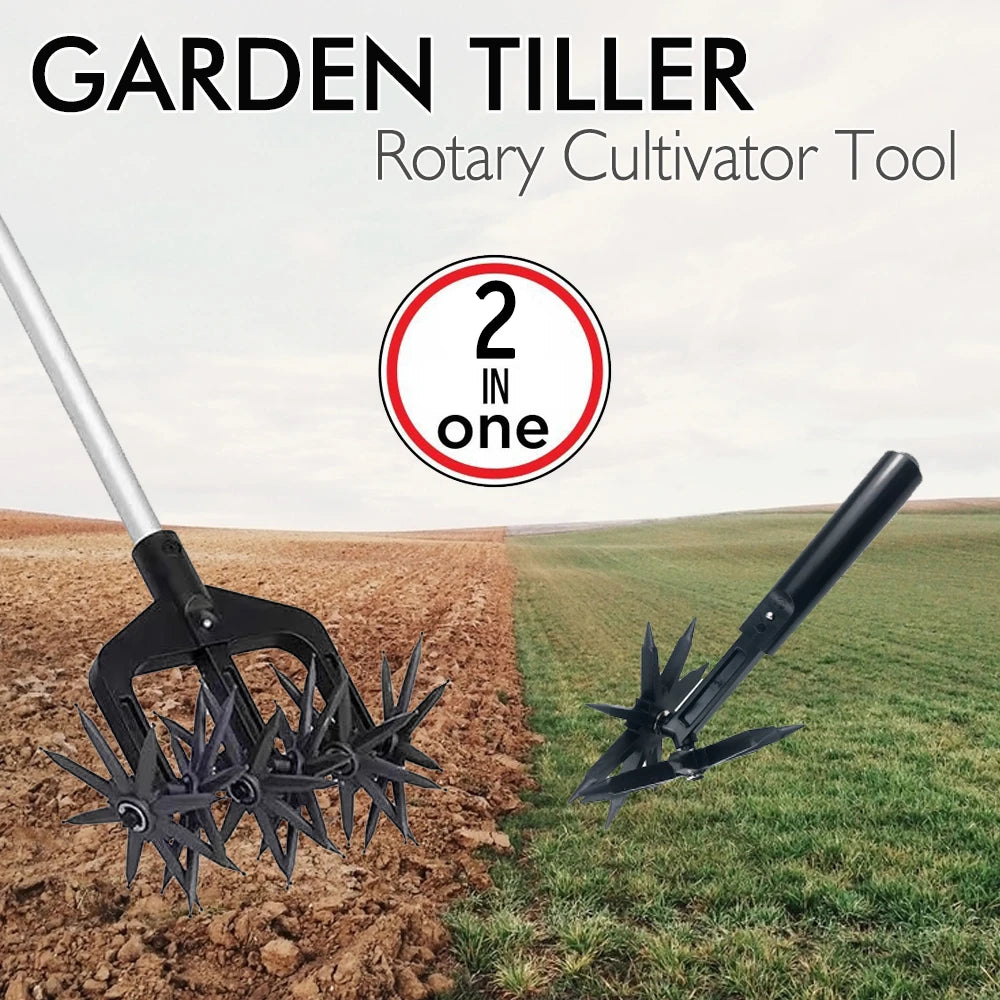 QDS Garden Aerator & Soil Scarifier – 2-in-1 Handmatige Rotary Cultivator