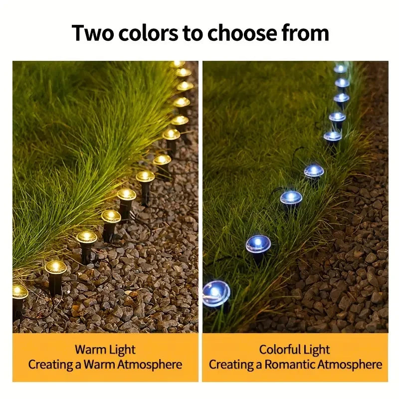 🌟 Lampe de chemin solaire à LED – 15/30 LED avec 8 modes d'éclairage (étanche)