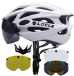 🚴 Casque de vélo LOCLE avec lunettes magnétiques – Casque VTT et vélo de route ultraléger avec visière pare-soleil