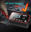 Chargeur de batterie intelligent EAFC 12V pour voiture – Chargeur de batterie 12V avec réparation par impulsions et écran LCD