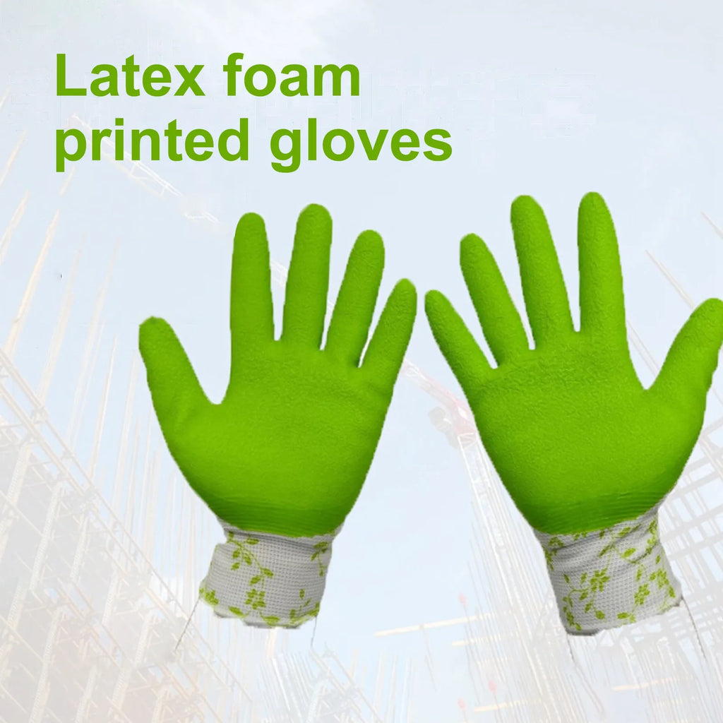 Gartenhandschuhe für Damen – Atmungsaktive Arbeitshandschuhe aus Schaumlatex (Einheitsgröße)