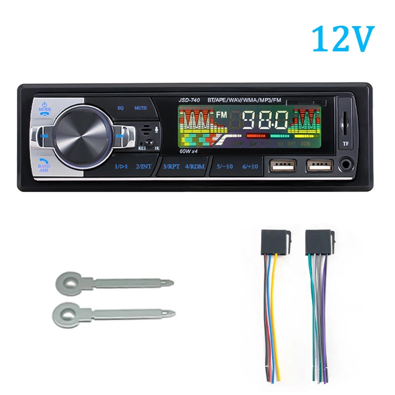 Autoradio MP3 Bluetooth SINOVCLE 1DIN – Radio FM 4 x 60 W avec USB, AUX et lecteur de carte TF + télécommande