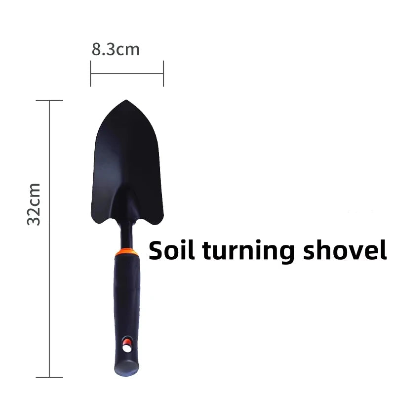 Ensemble d'outils de jardin 4 pièces – Pelle, râteau, houe et truelle (cuivre)