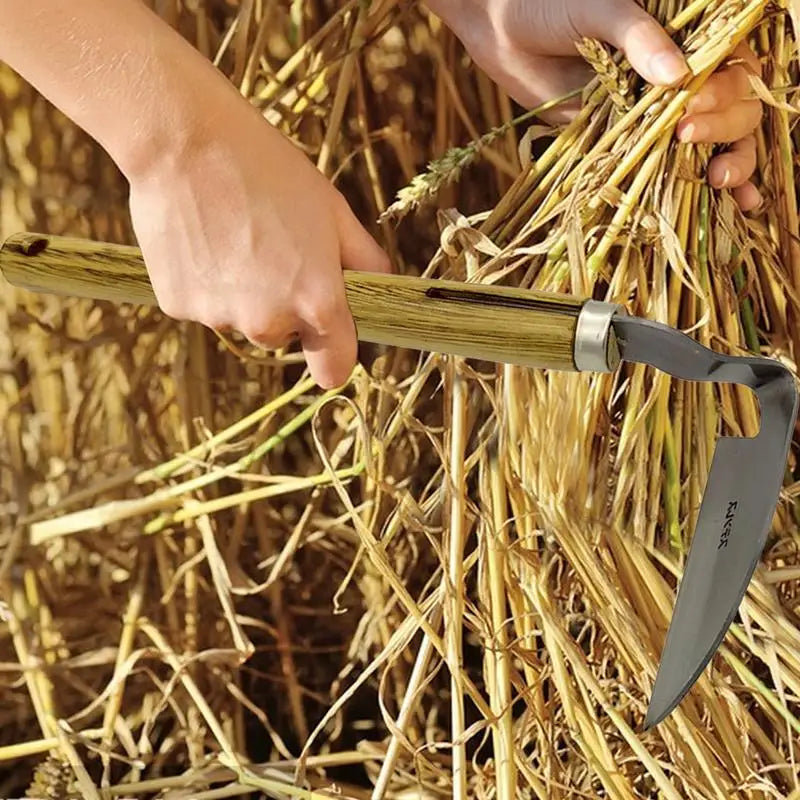 RVS Tuinsikkel – Handmatige Onkruidsteker & Grassnijder voor Snel Tuinwerk
