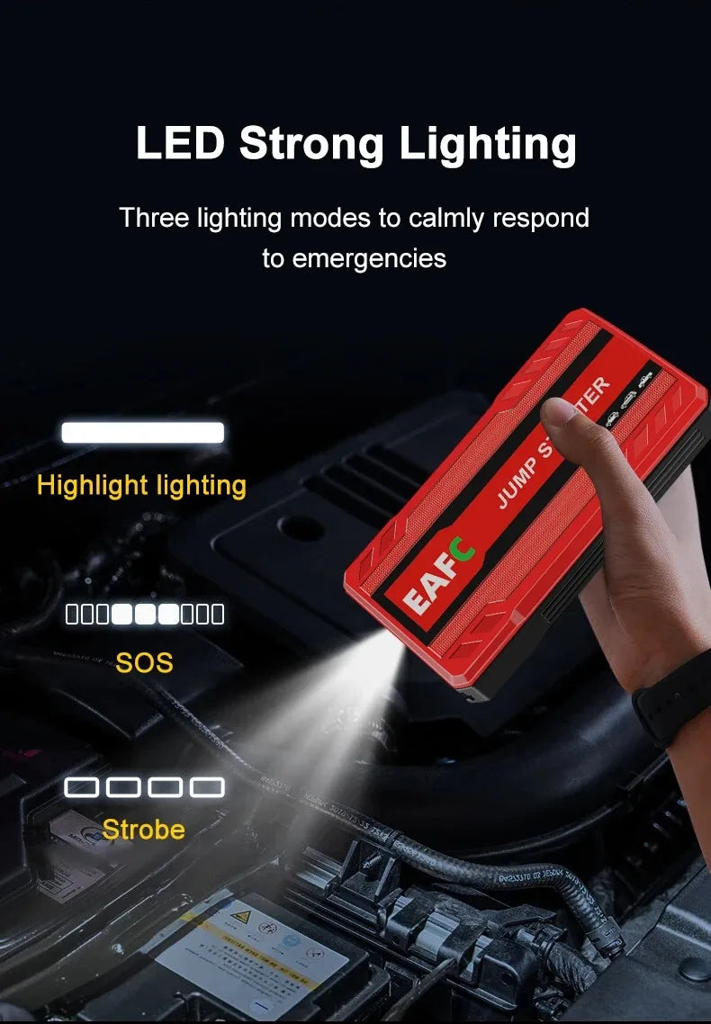 EAFC 2000A Starthilfegerät für Autos – 12V Batterieverstärker & Powerbank (600A / 2000A)