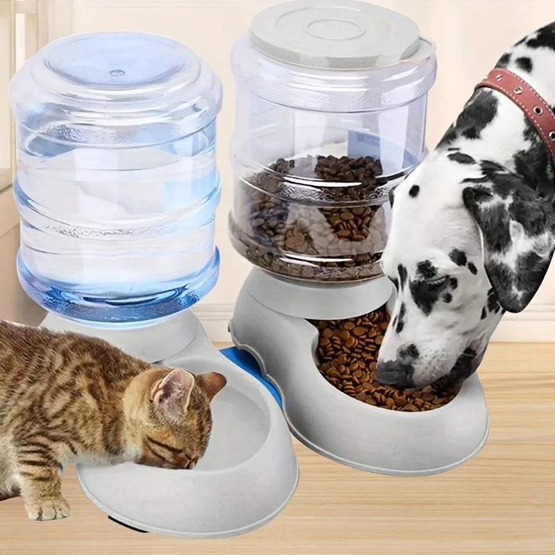 Distributeur automatique d'eau et de nourriture pour chiens et chats – Grande capacité