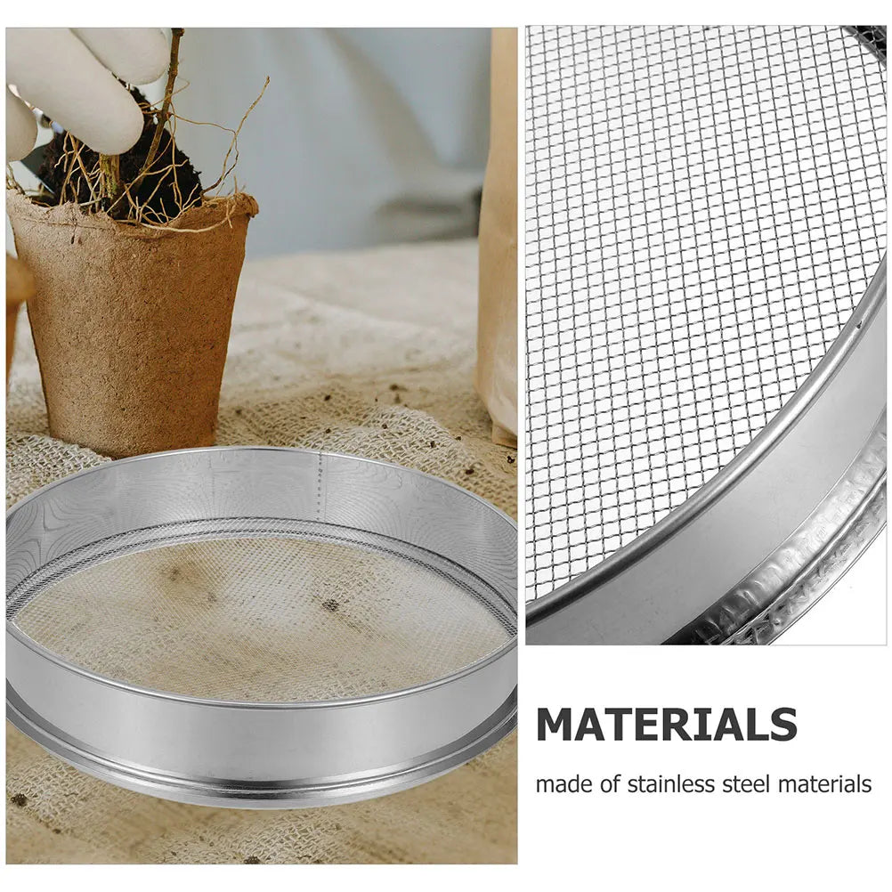 Ronde Tuinzeef van RVS – Compost Sifter & Bodem Zeef voor Grond Screening