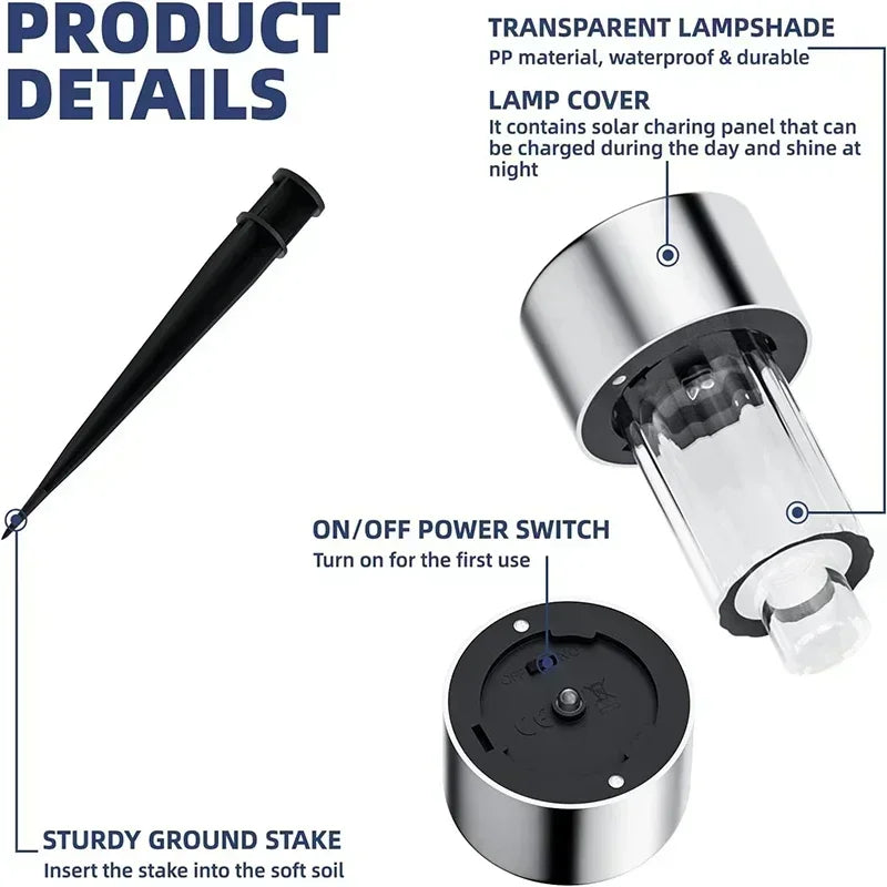🌞 super-cheese Solar Tuinverlichting Set – 10/20/30 Stuks LED Padlampen (IP44)