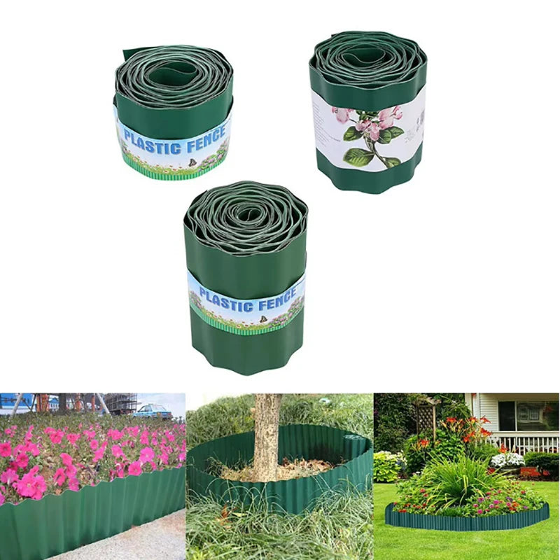 Bordure de jardin flexible – Design ondulé, résistante aux mauvaises herbes, séparation des bordures