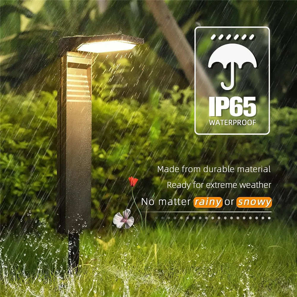 DVOLADOR Éclairage solaire de jardin – Lampes de pelouse LED étanches (IP65)