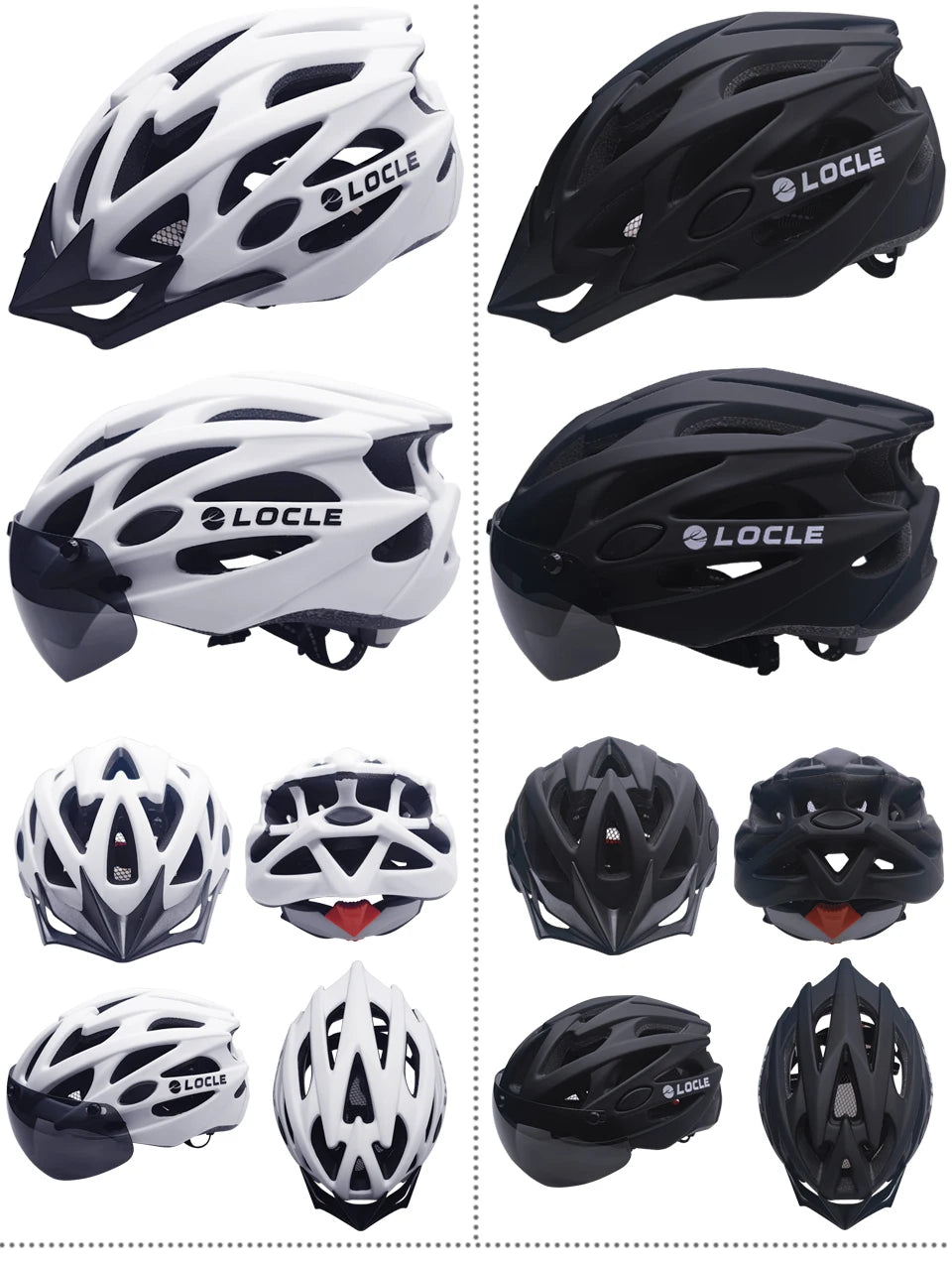 🚴 Casque de vélo LOCLE avec lunettes magnétiques – Casque VTT et vélo de route ultraléger avec visière pare-soleil