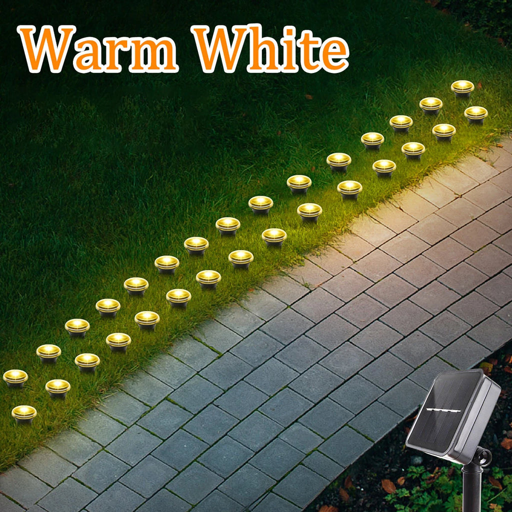 🌟 Lampe de chemin solaire à LED – 15/30 LED avec 8 modes d'éclairage (étanche)