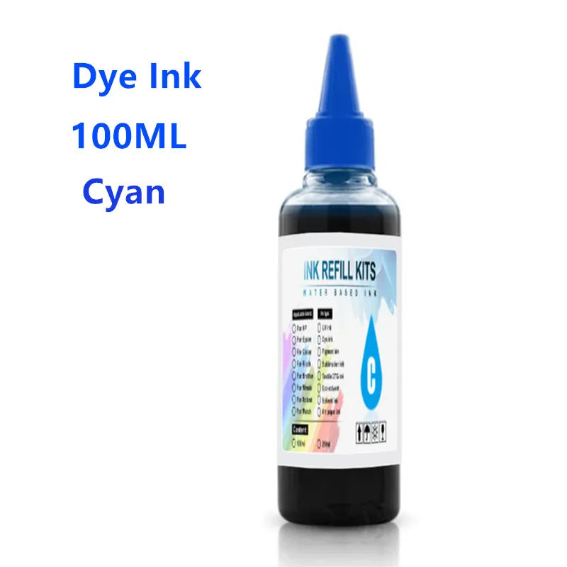 CFINK Ink Refill Kit 100ML – Compatible met 67XL, 65XL, 64XL, 63XL, 62XL, 664XL & Meer
