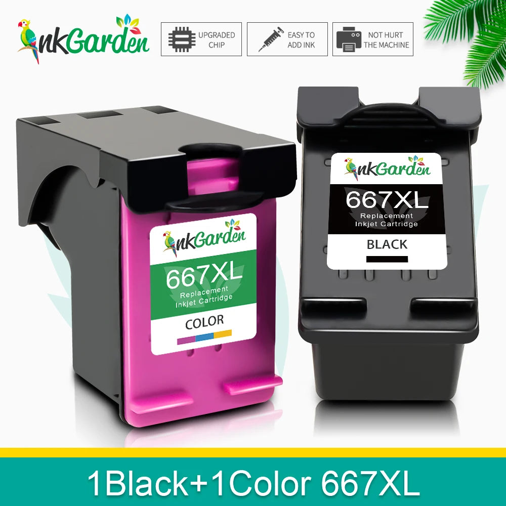 Ink Garden 667XL Compatible Ink Cartridge – Vervangende Inkt voor HP DeskJet