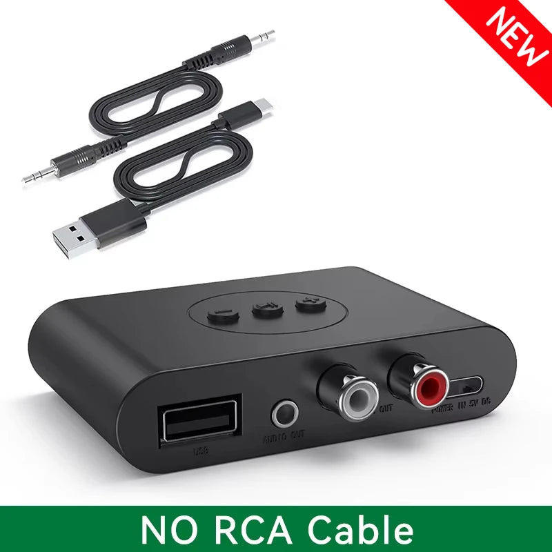 Bluetooth 5.2 Audio Receiver met NFC – Draadloze AUX & RCA Adapter voor Auto, Speakers en Versterkers