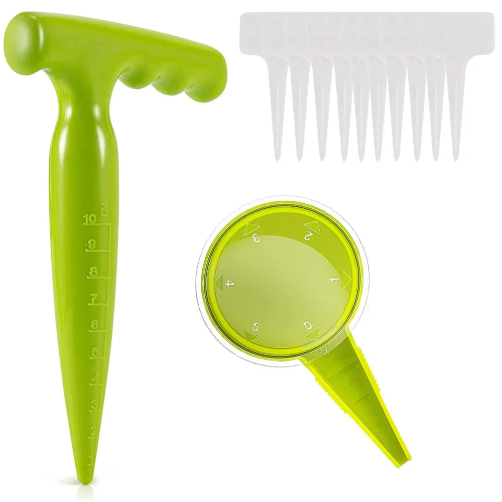 Ensemble de semoir de jardin – Aide au semis manuel avec distributeur de graines réglable