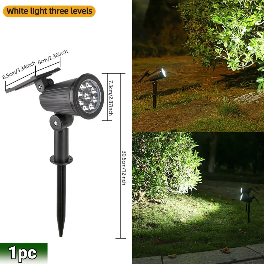 🌈 Heinast 9 LED Solar-Strahler RGB – IP65 Wasserdichte Gartenstrahler (dimmbar)