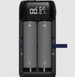 XTAR PB2SL V2 – Chargeur et batterie externe pour batteries Li-ion (18650 / 20700 / 21700) – Noir