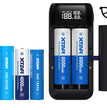 XTAR PB2SL V2 – Chargeur et batterie externe pour batteries Li-ion (18650 / 20700 / 21700) – Noir