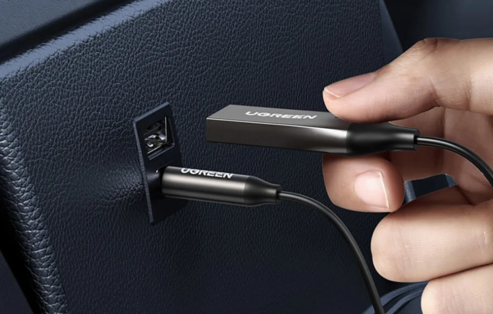 Ugreen - Bluetooth - 5.0 geluidsontvanger USB-kabel audio-adapter AUX-aansluiting zwart - (70601 - CM309)