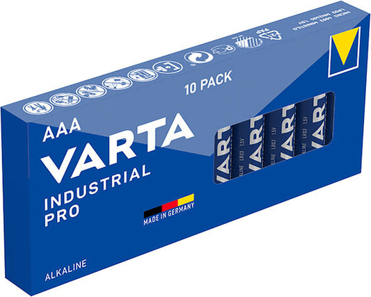 10x Varta Industrial Pro AAA Alkaline Batterie Typ 4003
