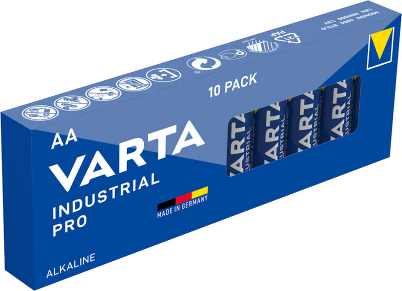 10x AA Varta Industrial Alkaline Batterijen 1,5V LR6 / 4006