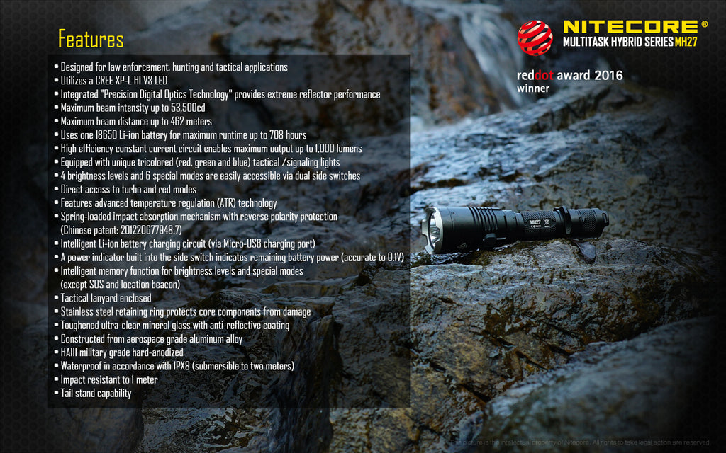 Nitecore MH27 Zaklamp