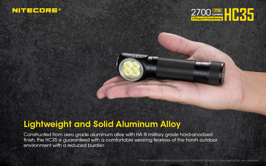 Lampe frontale rechargeable Nitecore HC35 