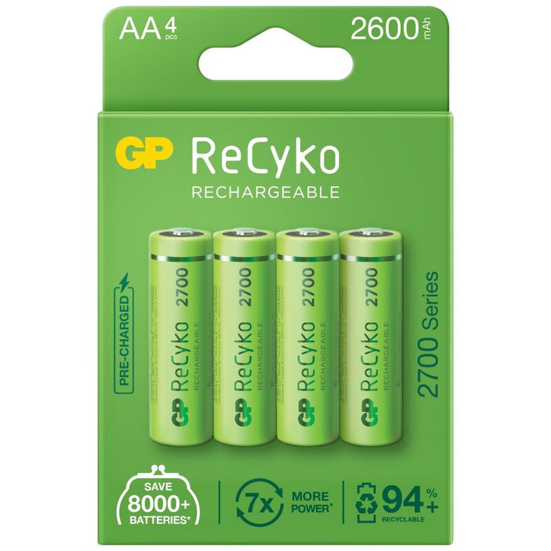 Oplaadbare AA / R6 GP ReCyko 2700 Series Ni-MH 2600mAh