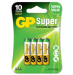 GP Super Alkaline AAA Batterijen 4 stuks
