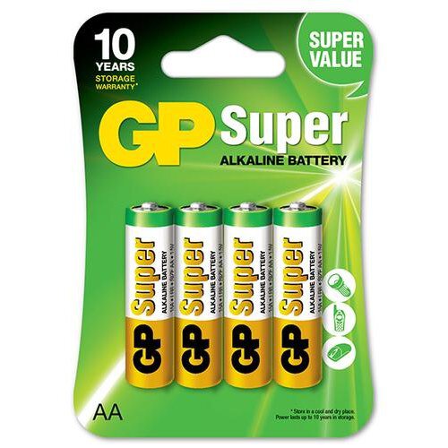 GP Super Alkaline AA Batterien 4 Stk