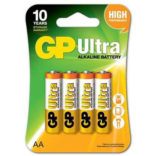 GP AA 4 Stück Ultra-Alkali-Batterien
