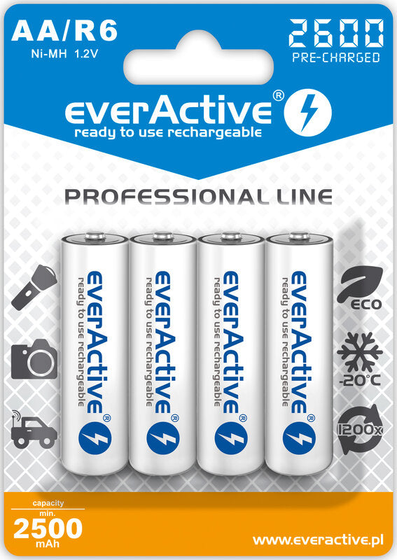 HR6 AA 2600mAh everActive Professional wiederaufladbar